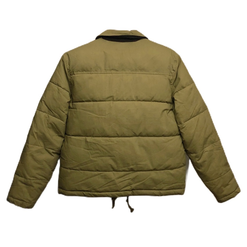 Alex Mill Womens Quilted Cropped Puffer Jacket Corduroy Barn Coat Cotton Green S - Picture 4 of 9